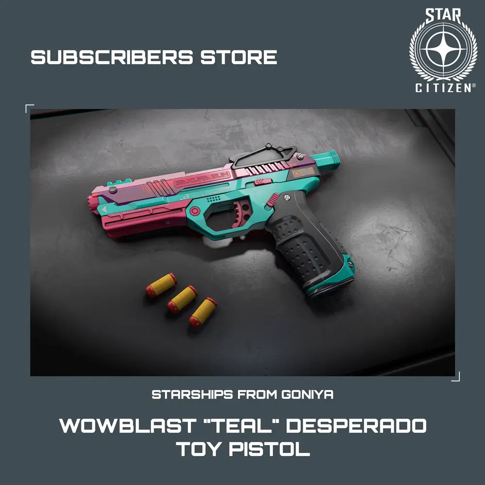WowBlast "Teal" Desperado Toy Pistol