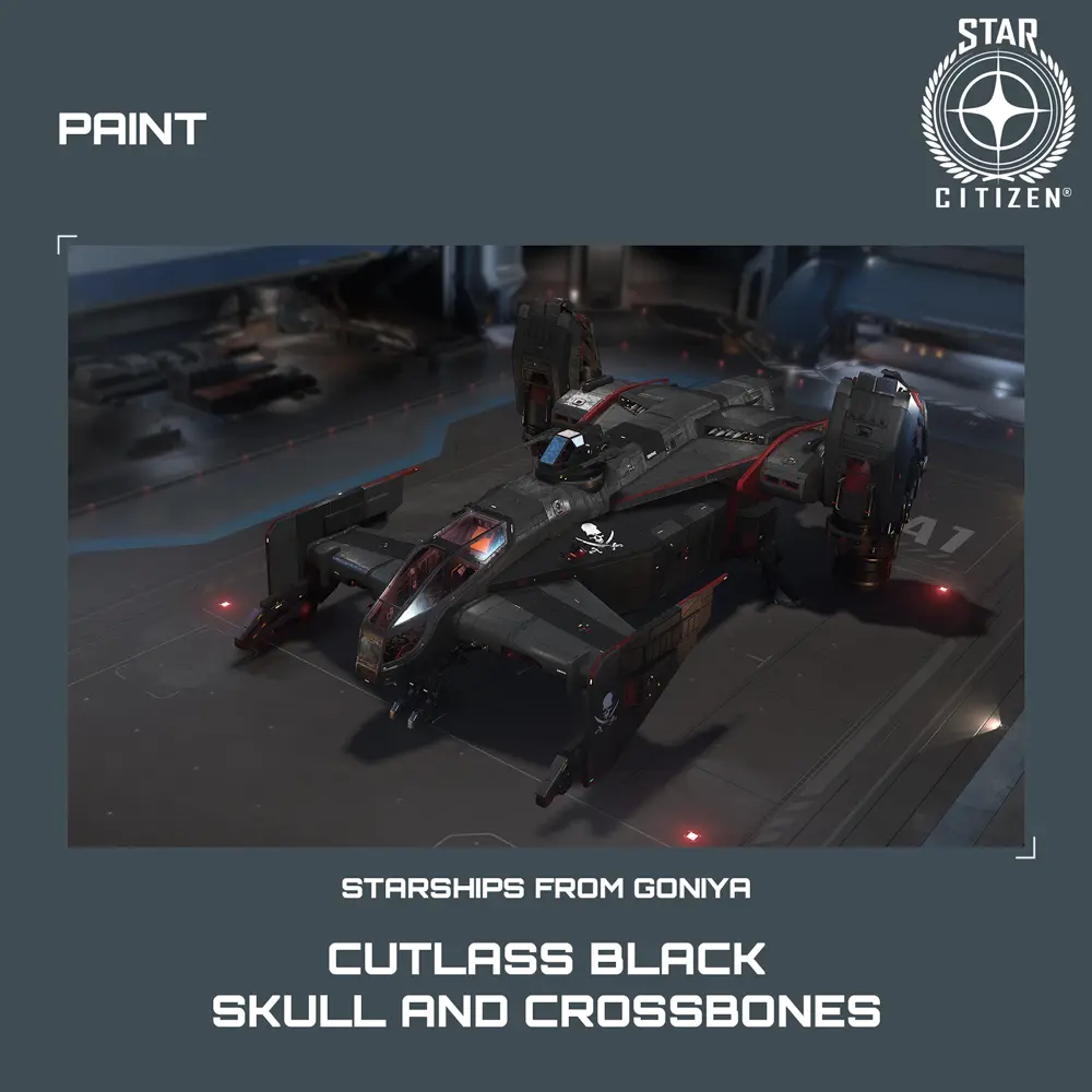 Cutlass Black - Skull and Crossbones