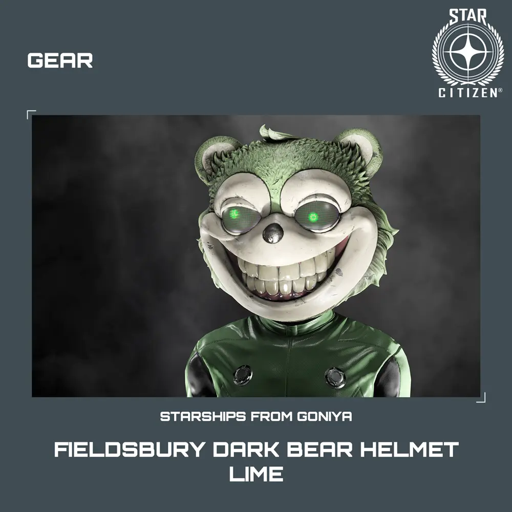 Fieldsbury Dark Bear Helmet – Lime