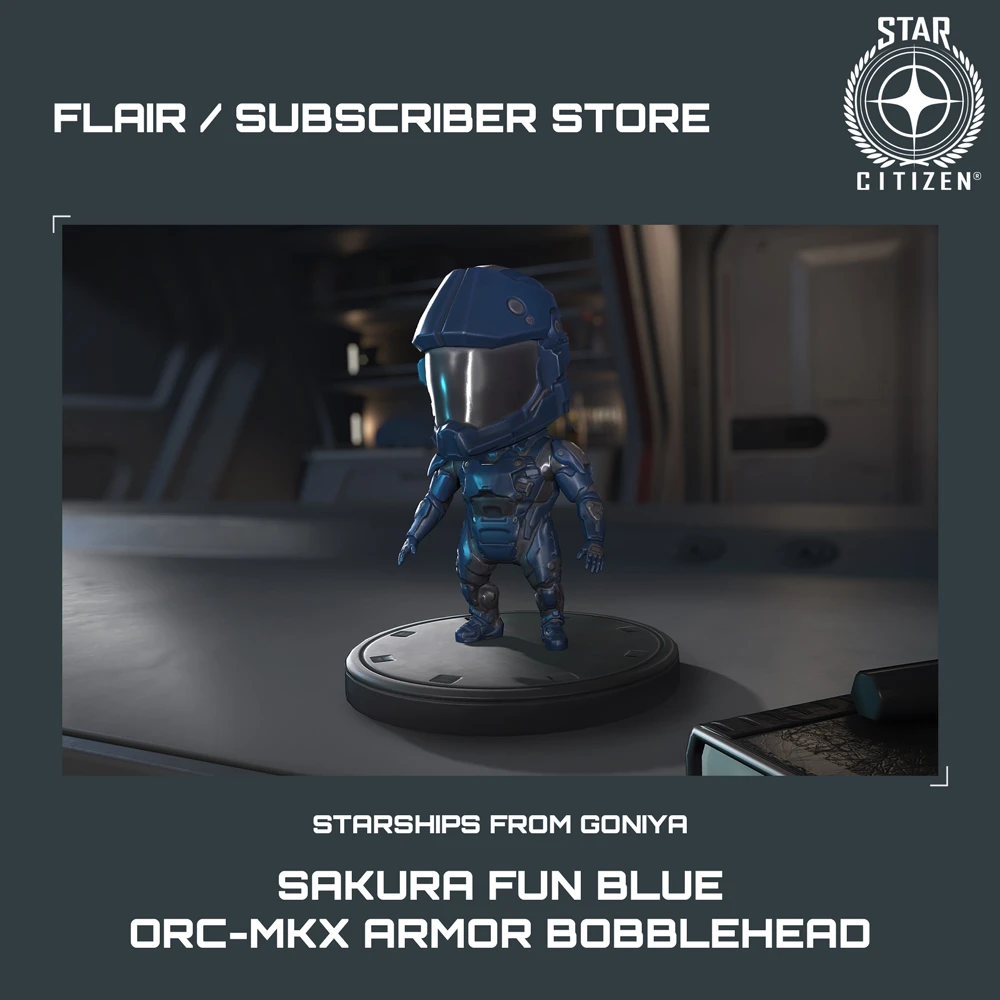 Sakura Fun Blue ORC-mkX Armor Bobblehead